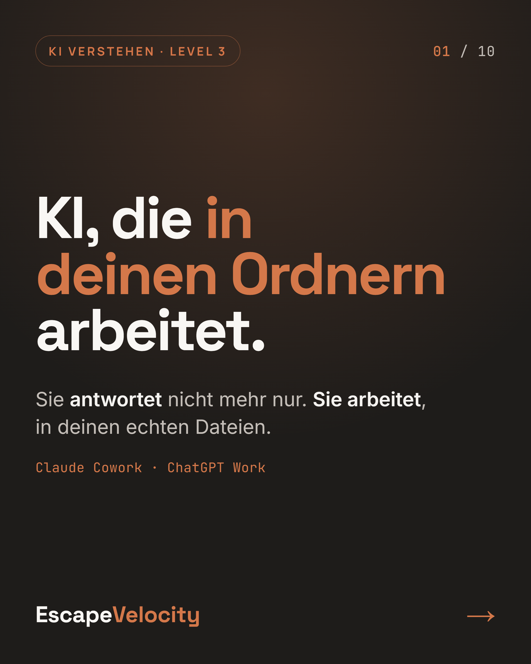 KI, die in deinen Ordnern arbeitet — Titelbild der Carousel-Rendition
